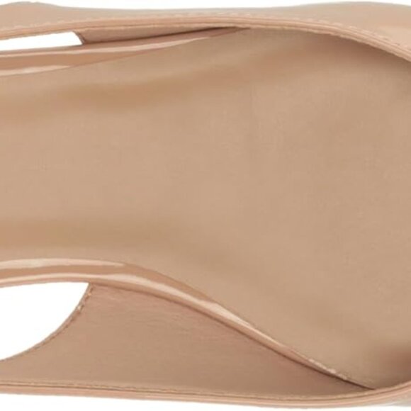 Women's Ballet Flat Nude Patent Size 8 Faux Leather Pull-On Synthetic Sole - Picture 5 of 7